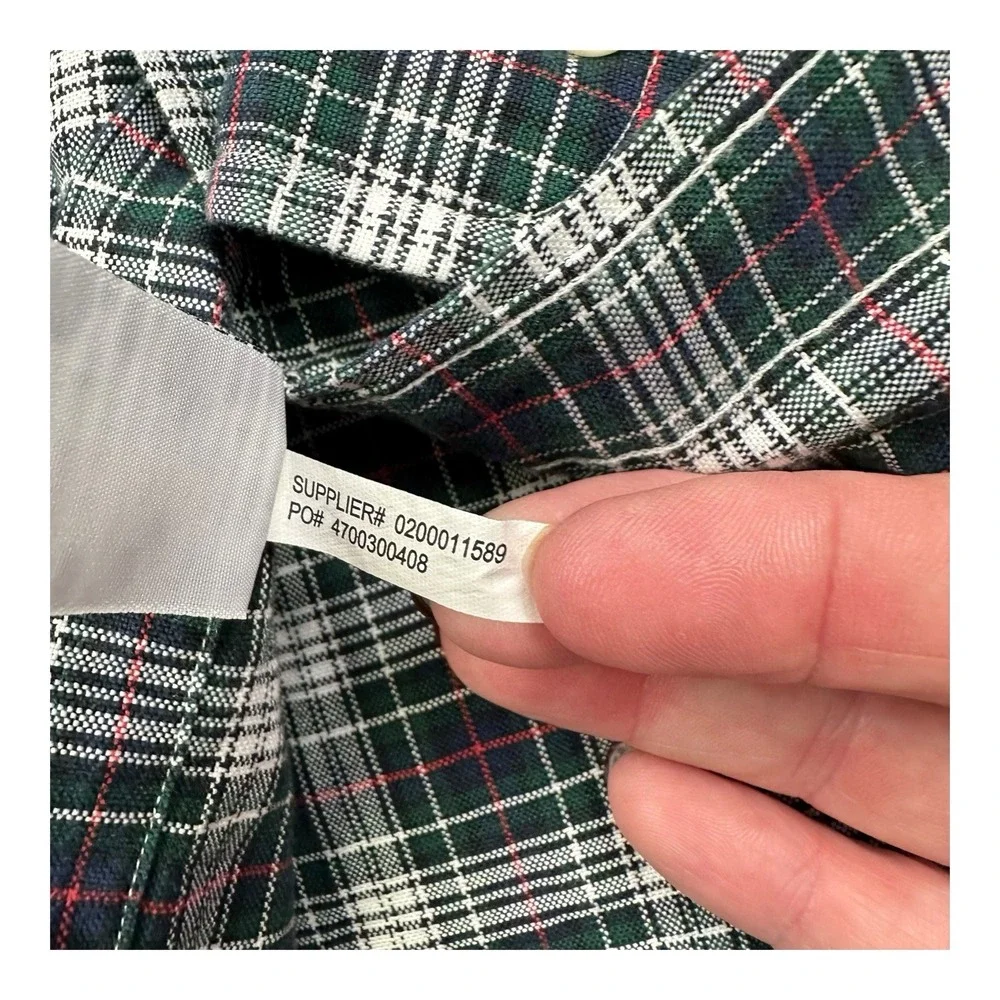 Polo Ralph Lauren Shirt Men XL Green White Black Red Tartan Plaid Classic Preppy